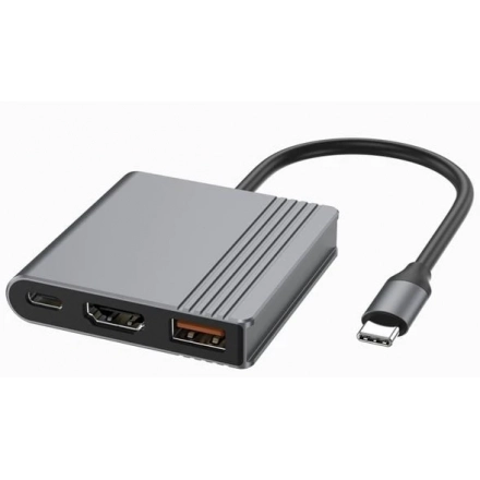 A-CM-COMBO3-05 Gembird USB Type-C 3-u-1 multi-port adapter,USB-A port F/HDMI port F/USB-C port F