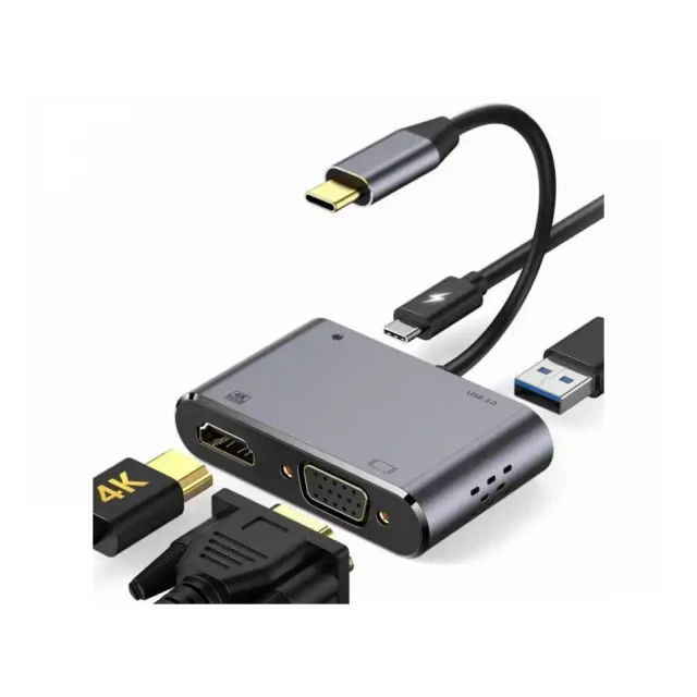 Adapter-konverter USB Tip C 3.1 na HDMI/VGA/3.0 USB/Tip C