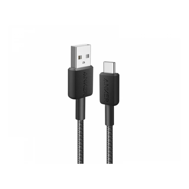 ANKER 322 USB tip-A na USB tip-C kabl M/M 1.8m, 18W, pleteni, crni 
