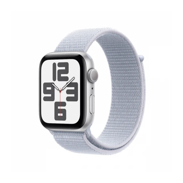 Apple Watch SE GPS 40mm Silver Aluminium Case with Blue Cloud Sport Loop