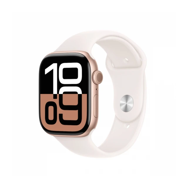 Apple Watch Series 10 GPS 42mm Rose Gold Aluminium Case with Light Blush Sport Band - S/M