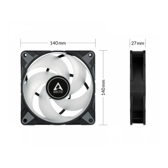 ARCTIC P14 PWM PST A-RGB 140mm ventilator crni (ACFAN00239A) 