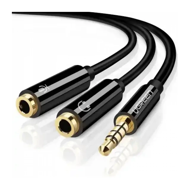 Audio kabl 3,5mm 1xM/2xŽ Ugreen 0,2m AV141