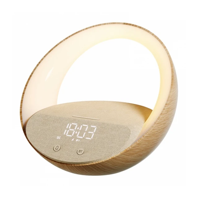 Aurora Glow Lamp with Clock, Wireless speaker and Wi-Fi charger