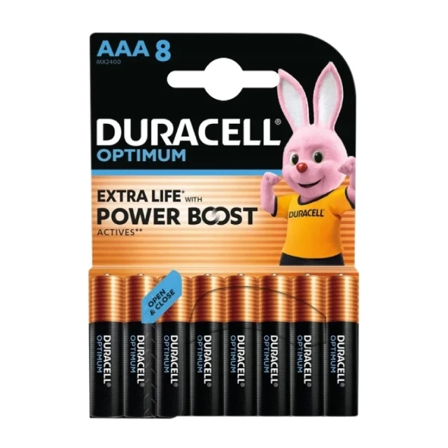 Baterija Duracell Optimum AAA 8/1, nepunjiva