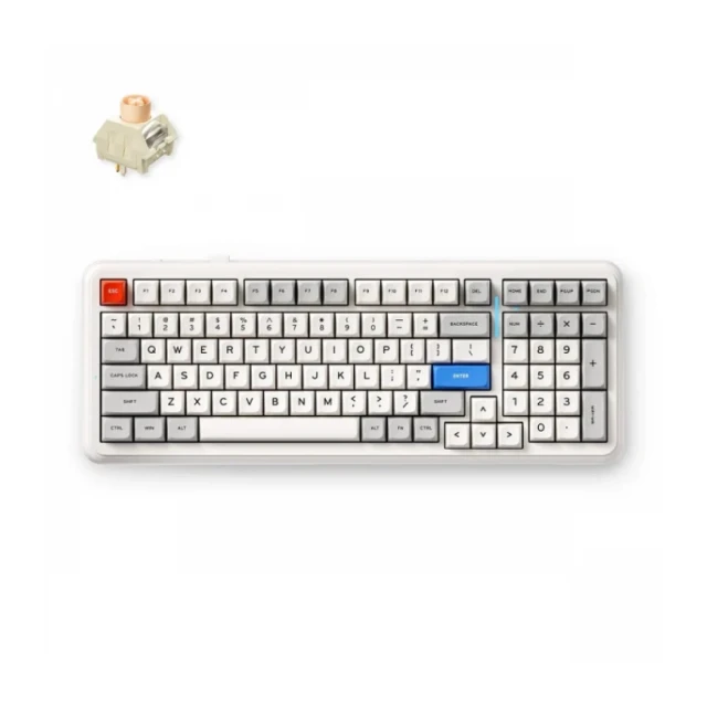 Bežična gaming tastatura MCHOSE K99 V2 Mehanička retro white