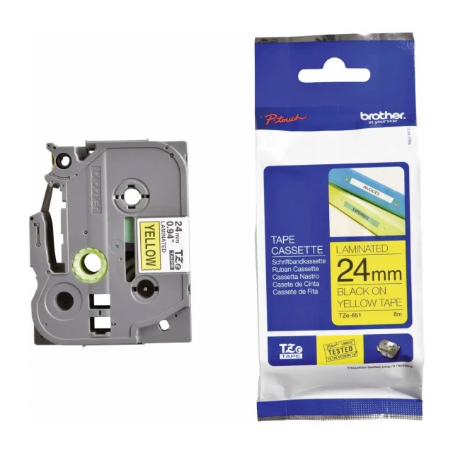 Brother traka TZE651 24mm B/Y