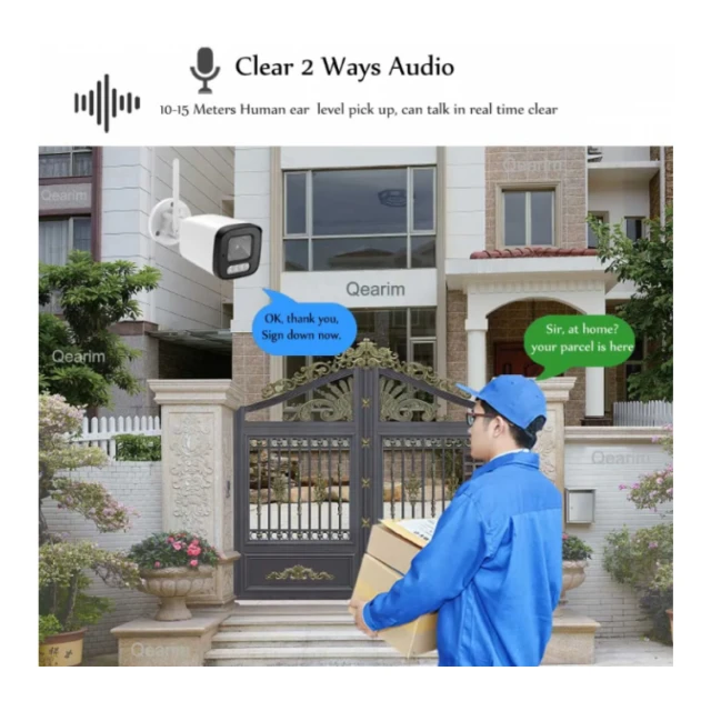 CAM-IP5MP-B6 GMB kamera 5MP, H.265 WiFi Camera, Metal, ICSEE App, 2pcs IR LED+2pcs White LED, 2.8mm