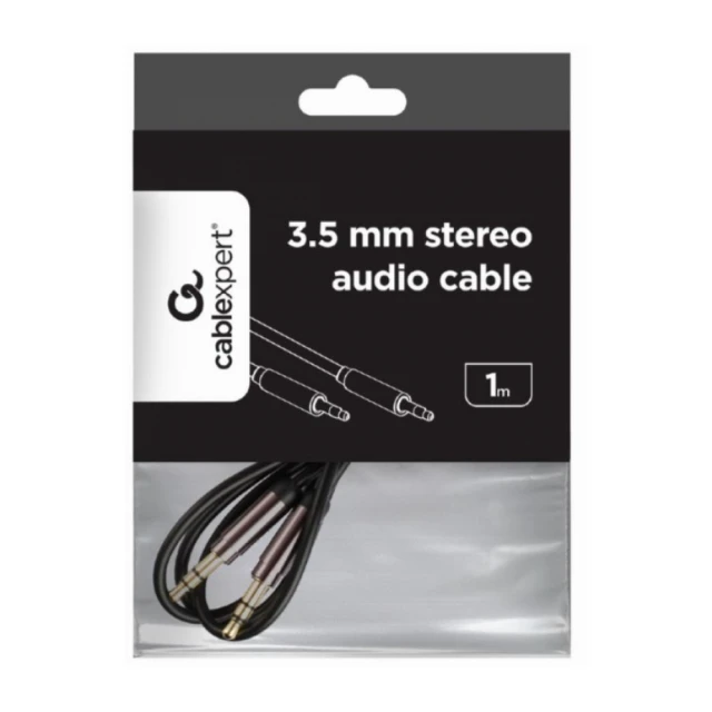 CCAP-444-1M Gembird 3.5mm stereo plug to 3.5mm stereo plug audio kabl pozlaceni konektor 1m