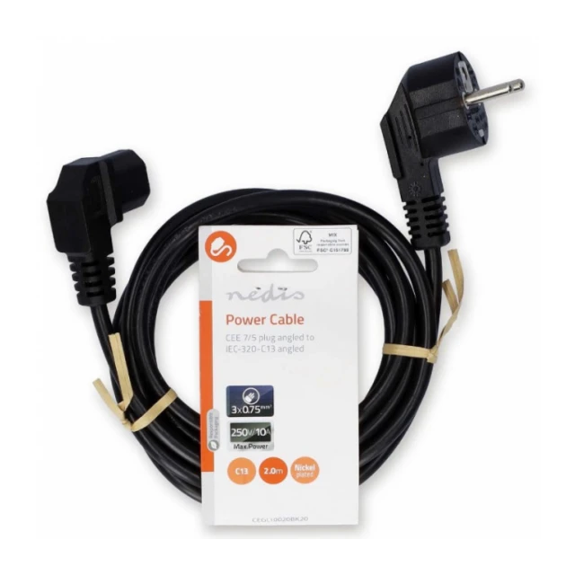 CEGL10020BK20 Kabl za napajanje racunara C13 pod uglom 2m
