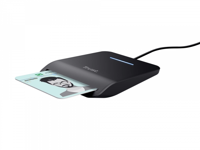 Citac kartica TRUST PRIMO USB-C DNI smart card reader/crna