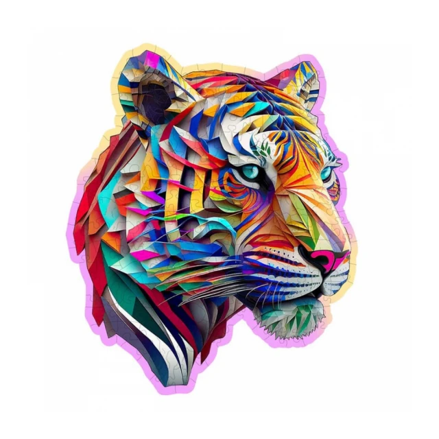 Colorful Tiger Wooden Puzzle M (150 Pieces)