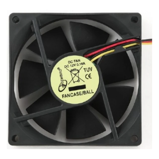Cooler Ventilator Gembird  80x80mm FANCASE/BALL ball bearing 3-PIN