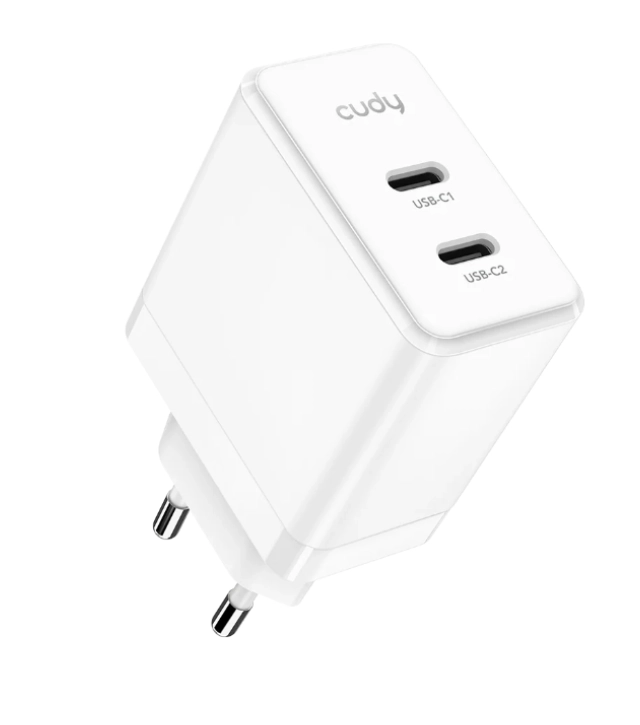 Cudy CH40_EU Brzi punjac za telefone,laptopove I tablete PD+PPS+QC, 2× USB-C , 40W