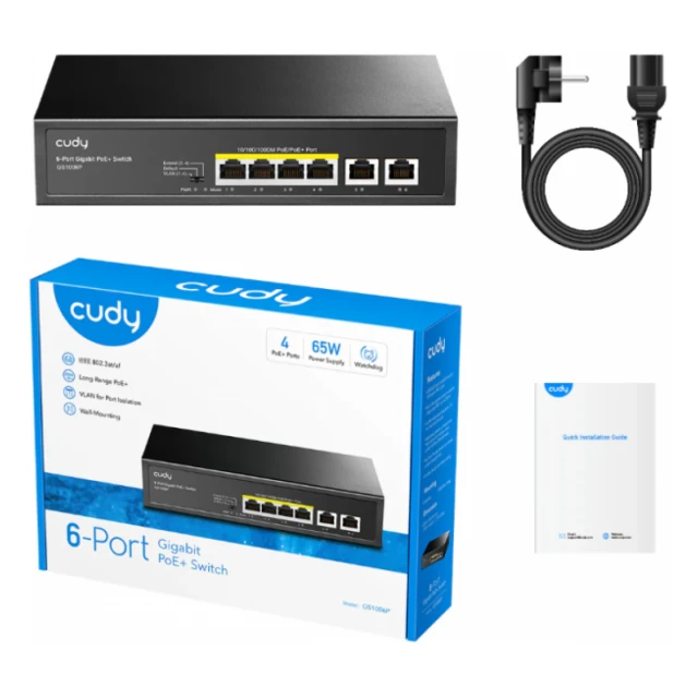 Cudy GS1006P 6-Port Gigabit PoE+ Switch