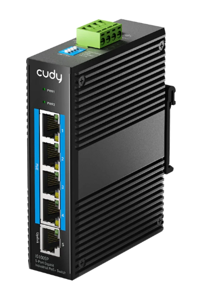 Cudy IG1005P 5-Port Gigabit Industrial PoE+ Switch 10/100/1000Mbps