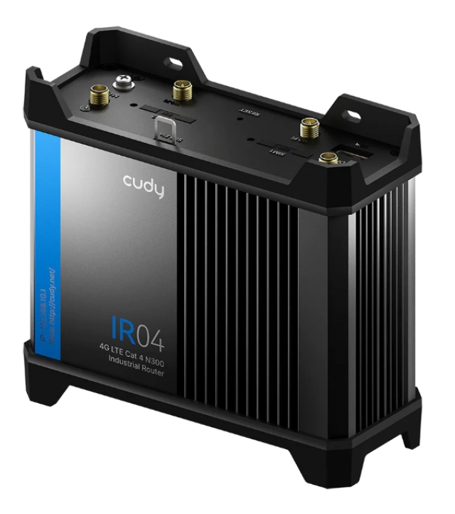 Cudy IR04_EU,4G LTE Cat 4 N300 Industrial Wi-Fi Router,4G Cat. 4 with Max 150 Mbps DL,300 Mbps Wi-Fi