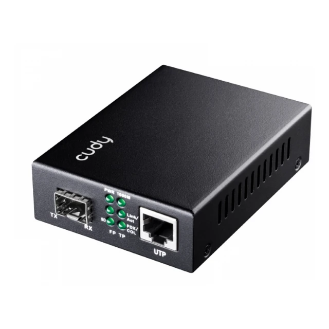 Cudy MC220 Gigabit Ethernet Media Converter 10/100/1000M SFP Slot to 10/100/1000M RJ-45