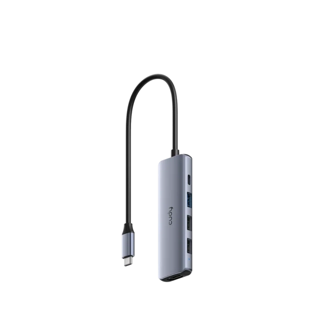 Cudy UH405, 5-In-1 HDMI 4K USB-C Hub 30/60/120 Hz, 5Gps, 100W