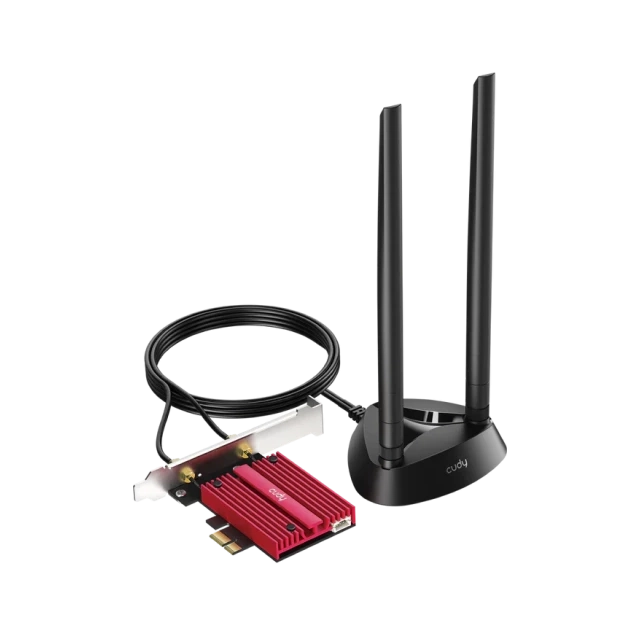 Cudy WE9300S,BE9300 Wi-Fi 7 Bluetooth 5.4 PCI-E Adapter,5.7 Gbps + 2.8 Gbps + 688 Mbps WiFi