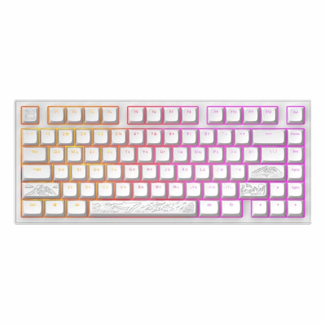 Dark Project ALU Terra Nostra White - Wired Gaming Keyboard (ANSI/UA)