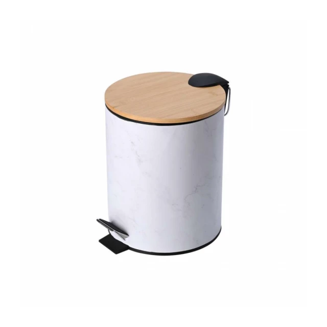 ESTIA ES02-22020 KANTA ZA OTPATKE METAL BAMBUS SA PEDALOM 5L MERMER BELA