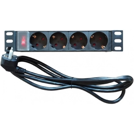 ExeLink Razvodni PDU panel za REK 10inca sa 4 uticnih mesta (aluminijum),1U