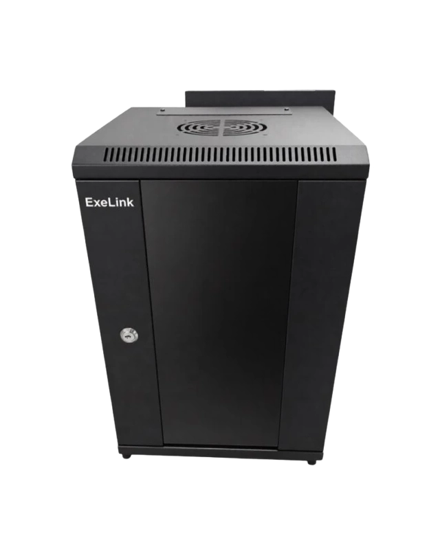 ExeLink Rek zidni orman 19in, 600x450x18U,crna, SPCC celik