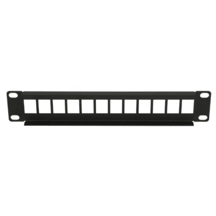 Extralink 12 Port 10 Patcpanel, Modular, 12 ports,Crni,Metal