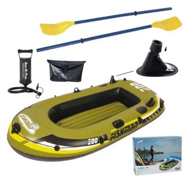 Fishman Gumeni camac 218x110x26cm,do 190kg,rucna pumpa,dva plasticna vesla