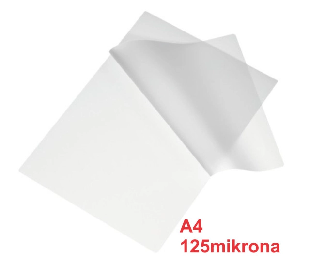 Folija za plastifikaciju A4 100listova 125mikrona (papir za laminaciju)