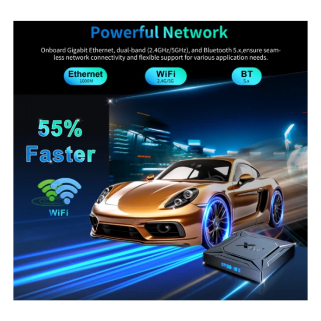 GMB-X96 M200 4/64GB smart TV box S905X5M quad ARM G310V2, 2x4K 2.4&5G, 1000M, BT, Android 14