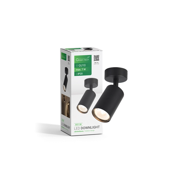GREEN TECH REFLEKTOR NADGRANI GU10 CRNI