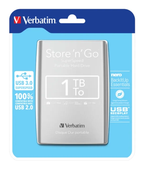 HARD DISK EKSTERNI 1 TB VERBATIM 3.0 53071