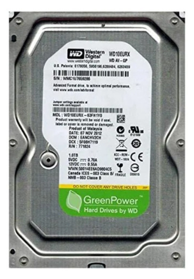 HARD DISK WESTERN DIGITAL 3.5 1TB WD10EURX SATA3