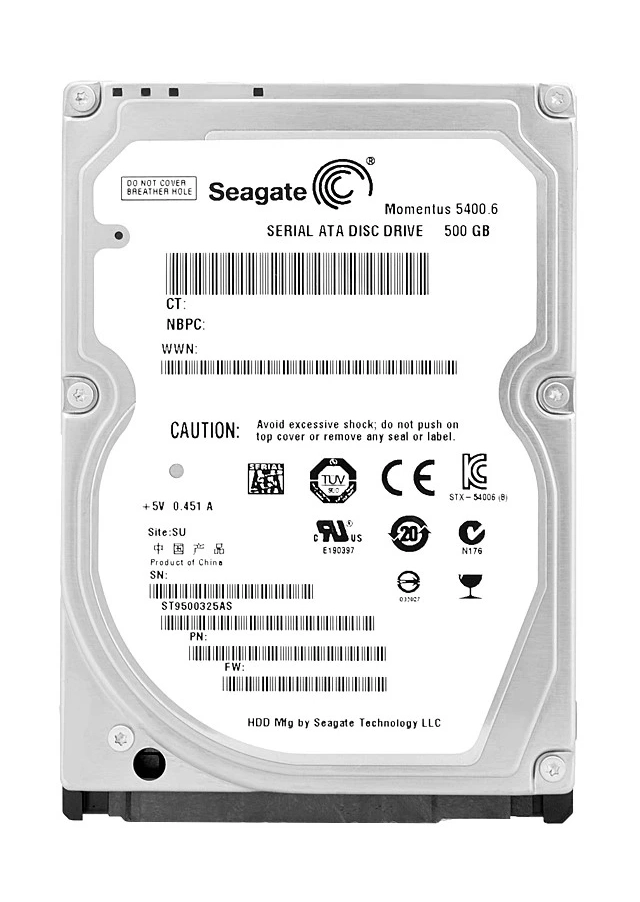 HDD 2.5 * 500GB ST9500325AS SEAGATE 5400rpm 8mb SATA 9.5mm
