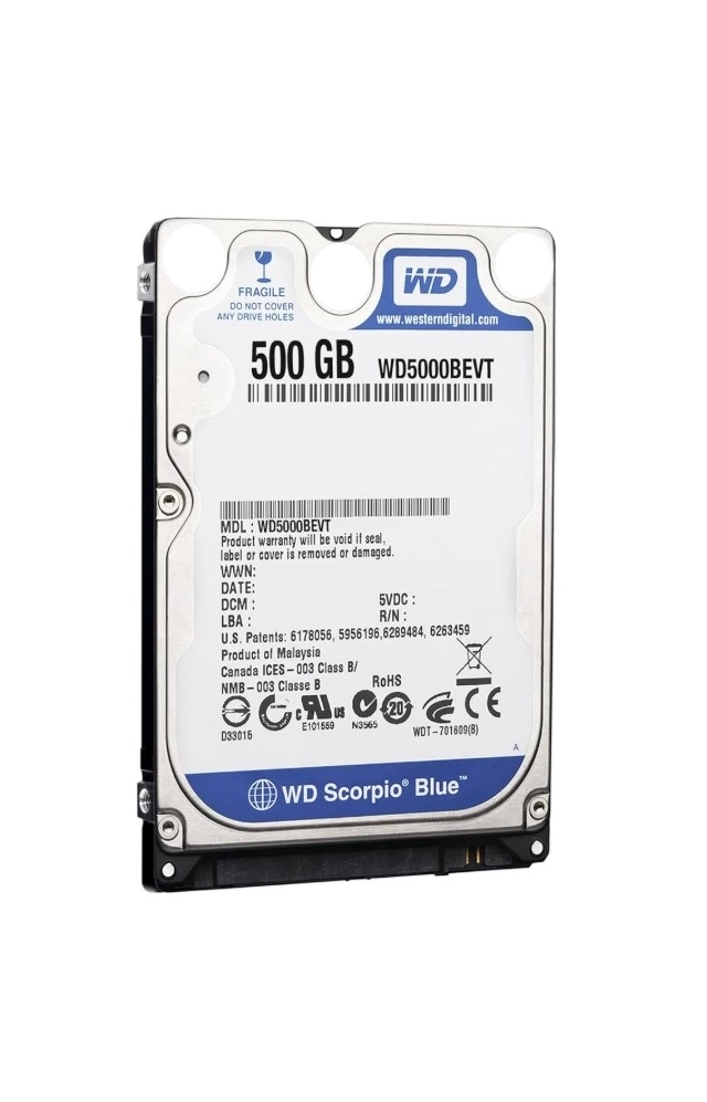 HDD 2.5 * 500GB WD5000BEVT BLUE scorpio 5400rpm 8mb SATA 9.5mm