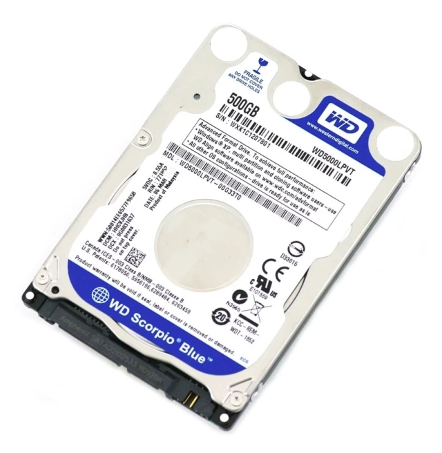 HDD 2.5 * 500GB WD5000LPVT BLUE scorpio 5400rpm 8mb SATA 7mm