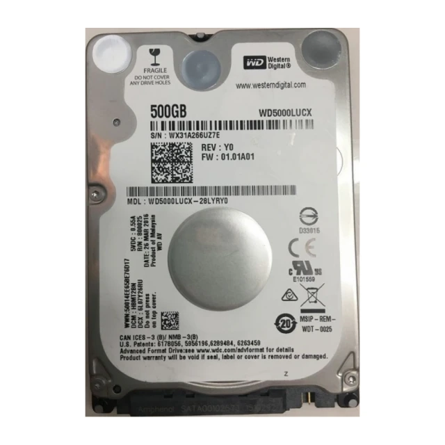 HDD 2.5 ** 500GB WD5000LUCX WD 16MB 5400RPM SATA 7mm