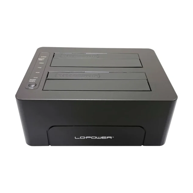 HDD Docking station USB 3.2 2xSSD/HDD  LC-DOCK-C-V2 Crni