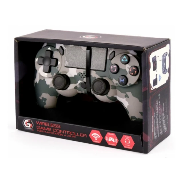 JPD-PS4BT-01-CM Gembird PC/PS4 Bezicni gamepad sa dvostrukom vibracijom, Camo