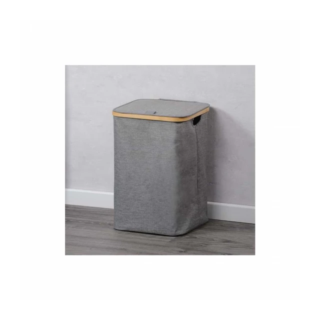 KESPER KSP19599 KORPA ZA PRLJAVI VEŠ SA BAMBUS OKVIROM SIVA 50CM