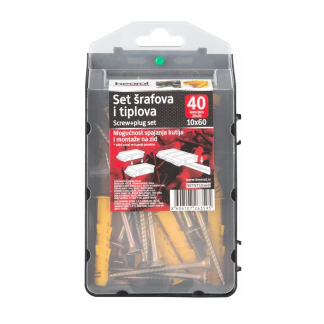 Komplet sraf+tipl 10x60  20+20