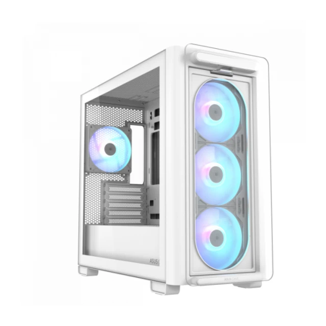 Kućište ASUS A23 PLUS TG ARGB/Micro-ATX/Mini-ITX/kaljeno staklo/no PSU/BELO