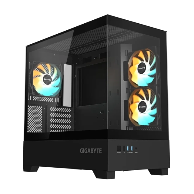 Kucište GIGABYTE C201P Panoramic Micro-ATX/Mini-ITX/bez napajanja/crna