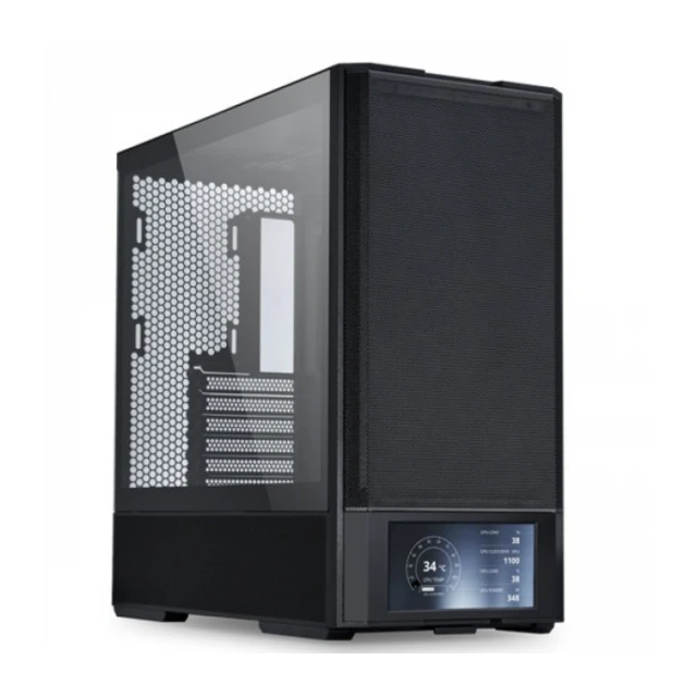 Kućište Lian Li LANCOOL 207 Digital 6" Ekran/MidTower,Crni/LAN207DX