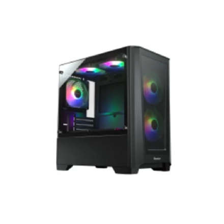 Kuciste Stars Solution A04 Crno, Tempered Glass, 3x 14cm ARGB