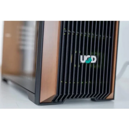 Kuciste UGD COOPER37, ATX, providna stranica, ugradjena 4xRGB kulera, Crno/braon,Midi Tower
