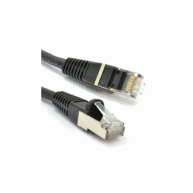 LAN UTP-Kabl E-Green SFTP patch Cat6A 1m crni