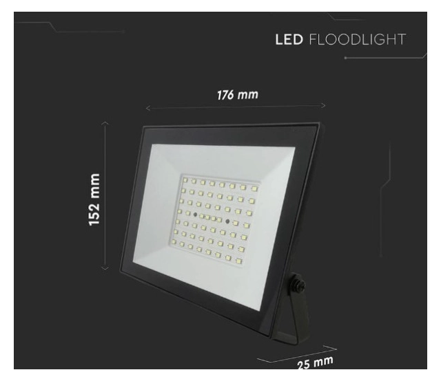 LED REFLEKTOR 50W SMD 6500K 176*152*25mm